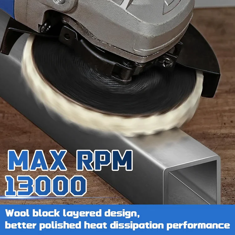 ✨ Mirror Shine in Seconds! Industrial Wool Polishing Disc